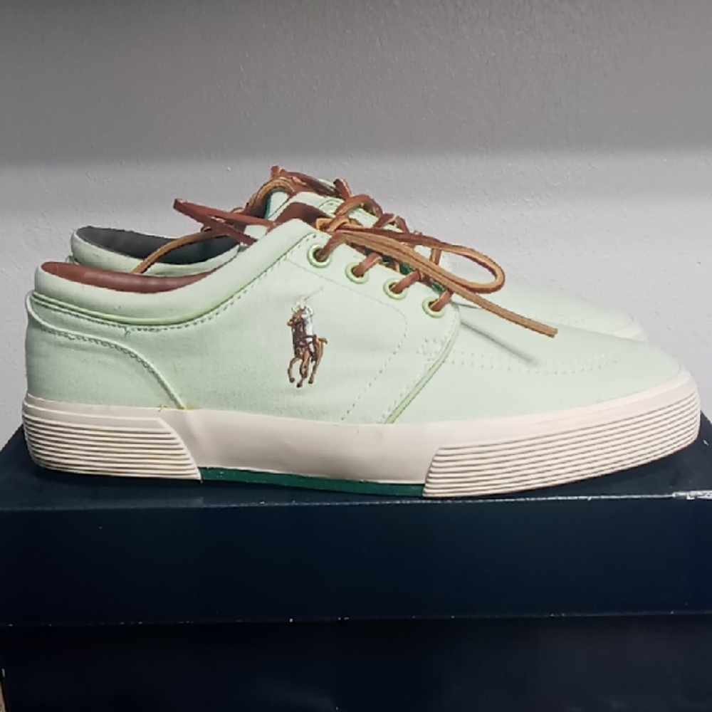 Polo by Ralph Lauren Men's Mint Green Sneakers 8D (Wore Only Once)